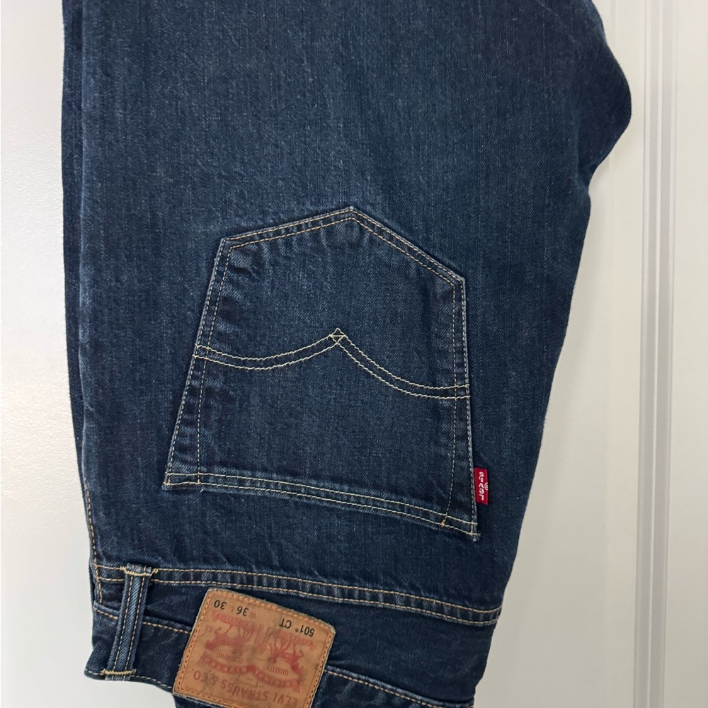 Levi's 501 CT Men's Dark Blue Relaxed Jeans